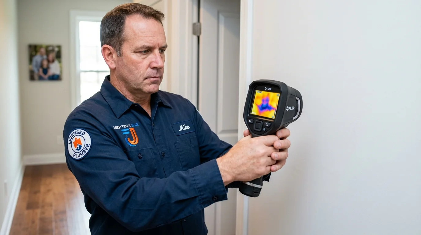 Thermal imaging leak detection by Johns Plumbing LLC in Hackensack